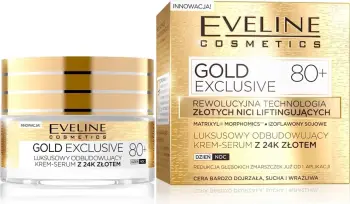 Krem/Serum rigjenerues për ditën dhe natën Eveline Gold Lift Expert 80+, 50ml