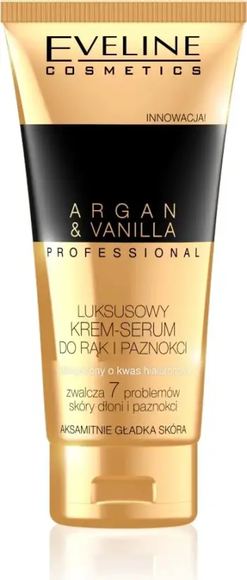 Krem-serum për duar dhe thonj për femra Eveline Cosmetics Argan & Vanilla Luxury, 100ml