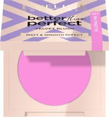 Blush për femra Eveline Cosmetics Better Than Perfect Velvet Blush pressed powder 01 Ballerina Pink, 2.3g