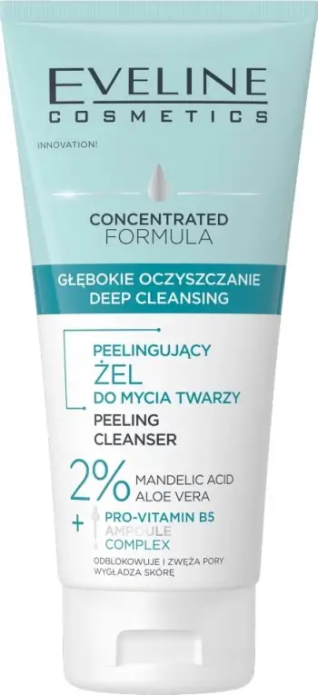 Xhel pastrues peeling për fytyrë për femra Eveline Cosmetics Concentrated Formulating, 150ml