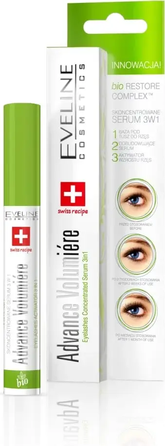 Balsam për qerpikët Eveline Advance Volumiere 3 në 1, 10ml