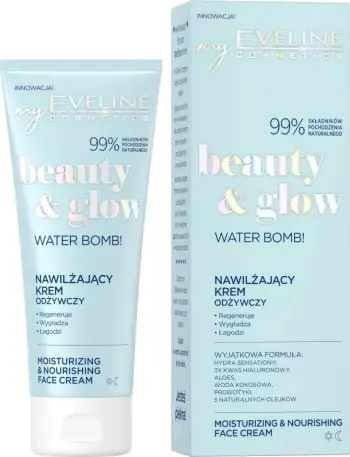 Krem hidratues ushqyes për fytyrë Eveline Cosmetics Beauty & Glow për femra 75ml