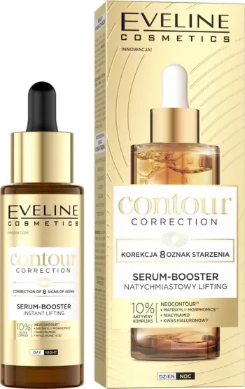 Serum për fytyrë Eveline Cosmetics Contour Correction Serum-Booster Instant Lifting për femra, 30ml