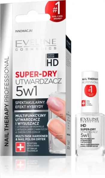 Forcues për thonjë Eveline Nail Therapy 5in1 Super-Dry, 12 ml