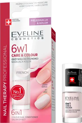 Balsam për thonjë Eveline Nail Therapy, 6in1 Care & Colour, 5ml