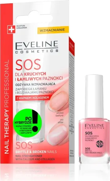 Trajtim për thonj Eveline Cosmetics Nail Therapy Professional SOS Strengthening Treatment 12ml