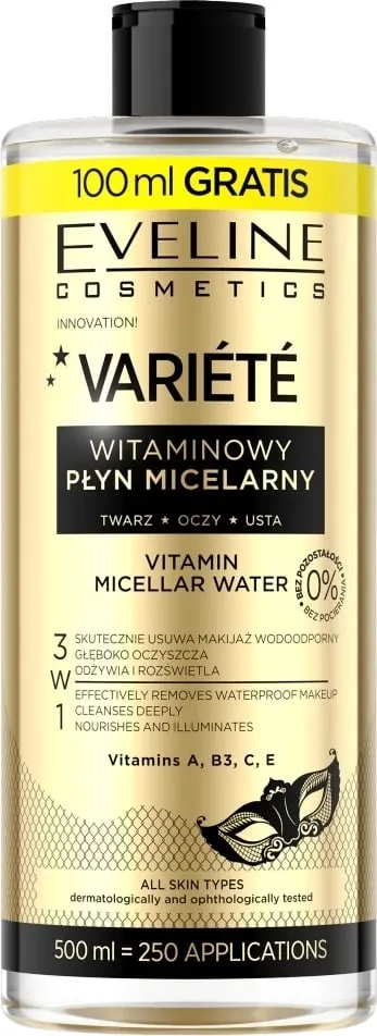 Lëng micelar për femra Eveline Cosmetics Vitamin Variety 500ml - 1