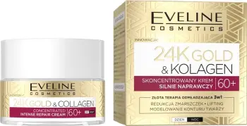 Krem fytyre për femra Eveline Cosmetics 24K Gold & Collagen Concentrated Very Repairing Cream 60+, 50ml