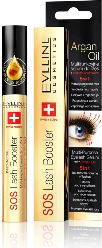 Serum për qerpikë Eveline SOS Lash Booster, 5in1, 10ml