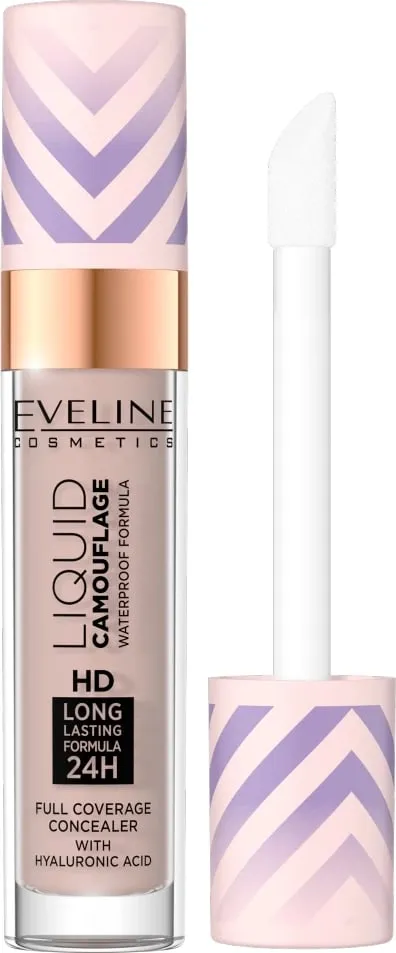 Korrektor për femra Eveline Cosmetics Liquid Camouflage Waterproof 04 Light Almond 7.5ml - 1