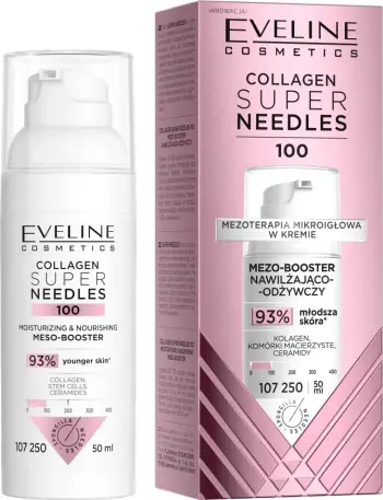 Locion për fytyrë Eveline Cosmetics Collagen Super Needles 100 Mezo-booster për femra 50ml