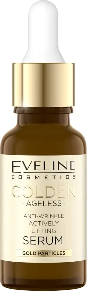 Serum për fytyrë anti-rrudha Eveline Cosmetics Golden Ageless Anti-Wrinkle Active Lifting për femra, 18ml