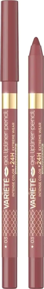 Laps buzësh Eveline Cosmetics Variete, xhel i papërshkueshëm nga uji, ngjyra Dark Rose