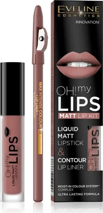 Set për buzë Eveline Cosmetics Oh My Lips për femra 02 Milky Chocolate