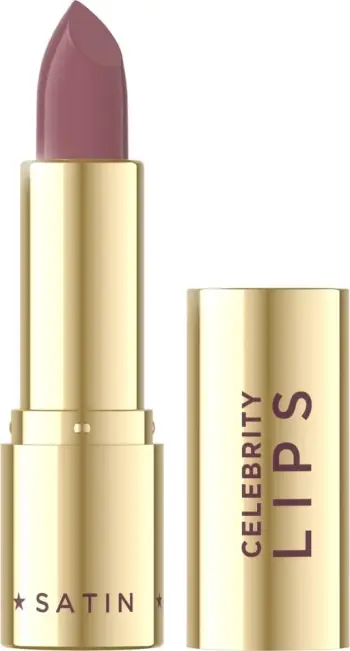 Ruzh buzësh Celebrity Lips Creamy Lipstick, përfundim satin, teksturë kremoze, rozë natyrale
