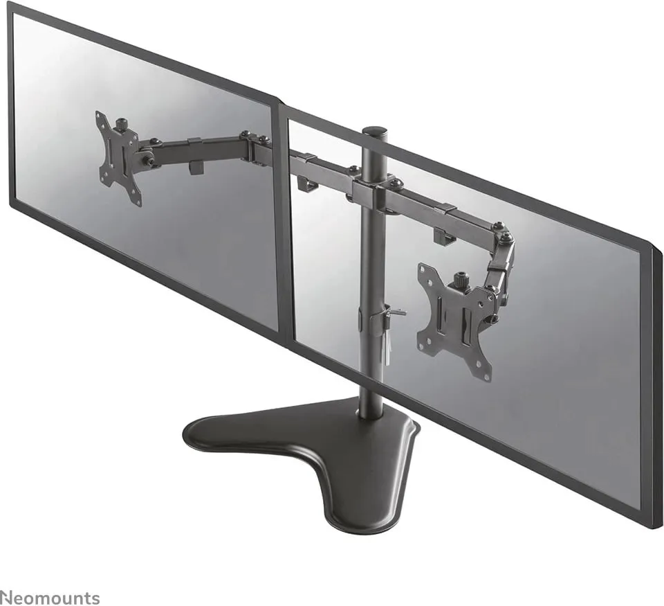 Mbajtëse për dy monitorë Neomounts FPMA-D550DDBLACK, 10-32", e zezë - 1