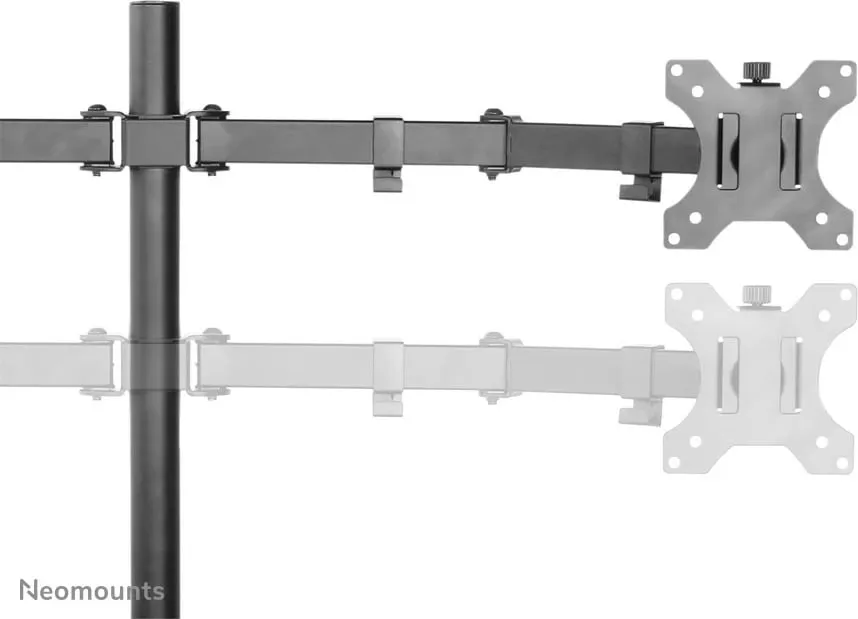 Mbajtëse për dy monitorë Neomounts FPMA-D550DDBLACK, 10-32", e zezë - 5