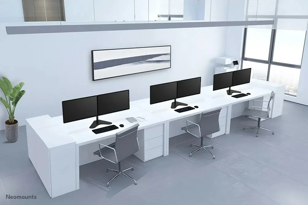 Mbajtëse për dy monitorë Neomounts FPMA-D550DDBLACK, 10-32", e zezë - 8