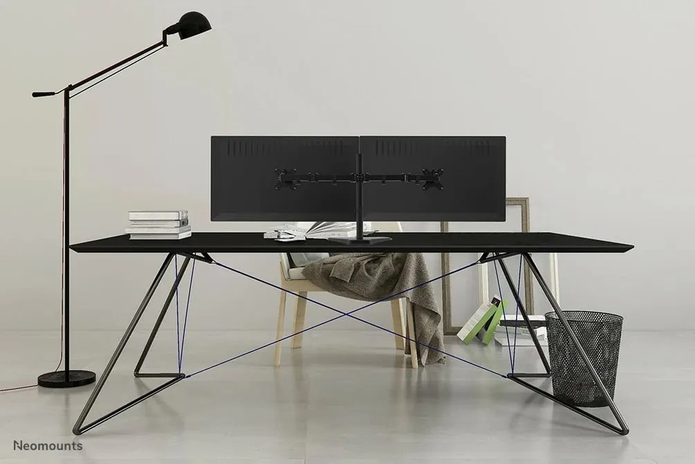 Mbajtëse për dy monitorë Neomounts FPMA-D550DDBLACK, 10-32", e zezë - 9