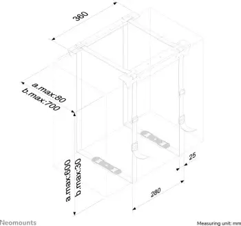 Mbajtëse për kompjuter Neomounts CPU-D025BLACK