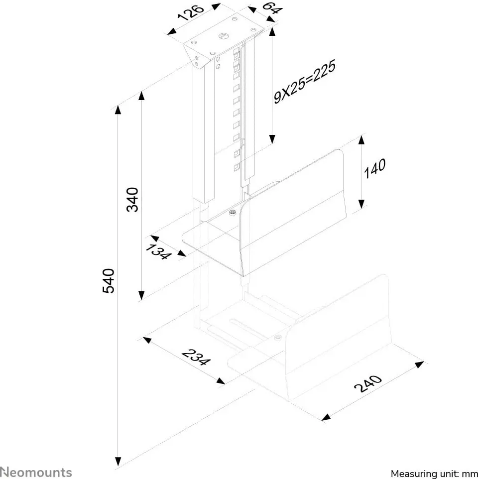 Mbajtëse për kompjuter Neomounts CPU-D200BLACK - 3