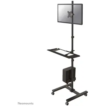 Karrocë mobile Neomounts FPMA-MOBILE1700, për monitor 10-32", çelik, e zezë