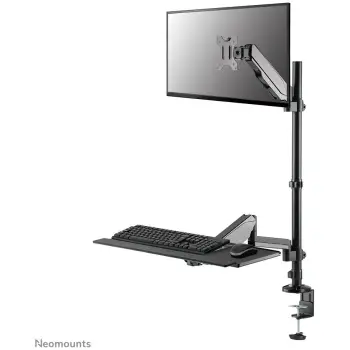 Mbajtëse për Monitor Neomounts DS90-325BL1 me lartësi të rregullueshme. vend pune i montuar në tavolinë për ekrane 17-32″ – E zezë
