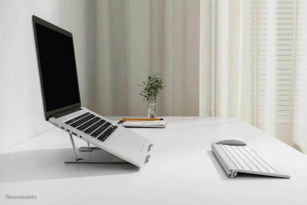 Mbajtëse për laptop Neomounts NSLS085SILVER, e hirtë - 10