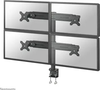 Krah monitori Newstar Neomounts FPMA-D700D4, 4 ekrane, 19-30", rregullim lartësie, i zi