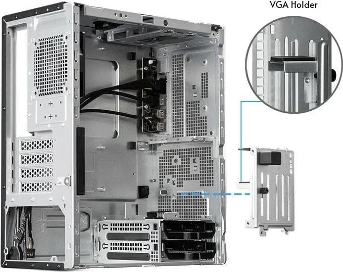 Kasë Chieftec UNI Series BS-20B-OP midi tower, micro ATX/Mini-ITX, e zezë - 1