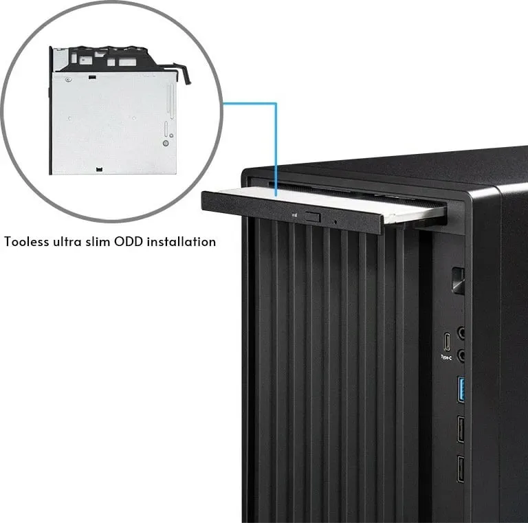 Kasë Chieftec UNI Series BS-20B-OP midi tower, micro ATX/Mini-ITX, e zezë - 10