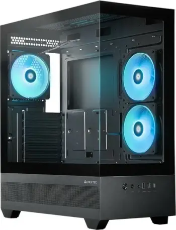 Kasë Chieftec VISTA GT-01B-OP, Midi Tower, RGB, xham i temperuar, e zezë