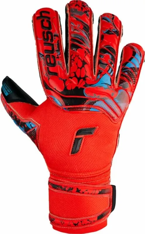 Doreza portieri Reusch Attrakt Gold X Evolution Cut Finger Support, latex Gold, të kuqe - 2