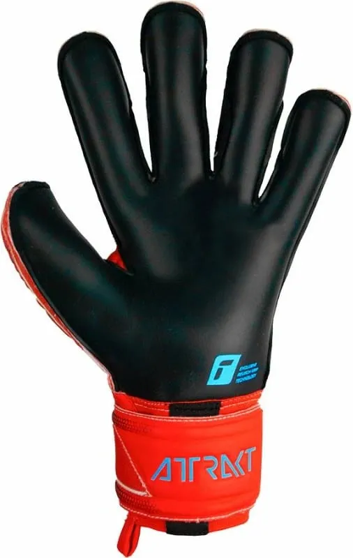 Doreza portieri Reusch Attrakt Gold X Evolution Cut Finger Support, latex Gold, të kuqe - 3