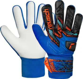 Doreza portieri Reusch Attrakt Starter Solid Jr 5572514 4467, për fëmijë, lateks sintetik, blu