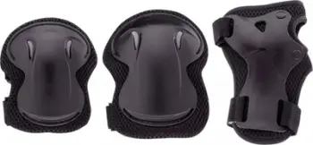 Set mbrojtës për fëmijë Martes Gardano Jr, 6 pjesë, mbyllje me velcro, i zi