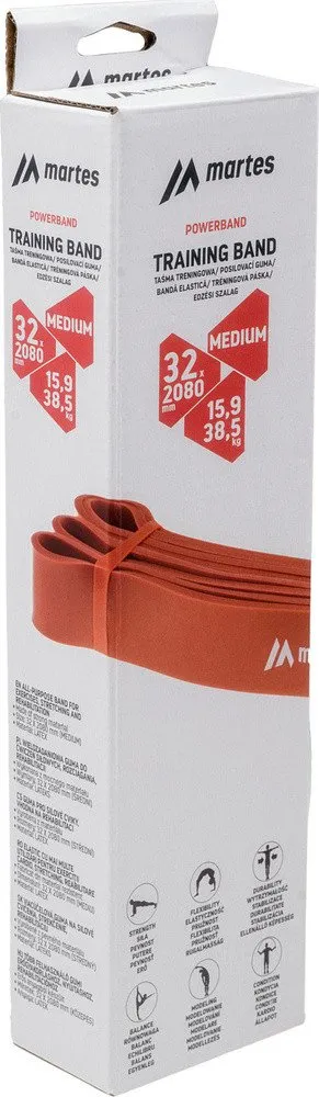 Shirit elastik fitnesi POWERBAND, rezistencë mesatare, 2m - 3
