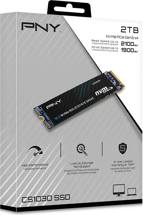 Disk SSD PNY CS1030, 2TB, M.2 2280 PCI-E x4 Gen3 NVMe - 1