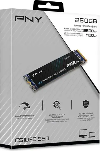 Disk SSD PNY CS1030, 250GB, M.2 2280 PCI-E x4 Gen3 NVMe