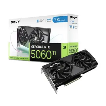 Kartelë grafike PNY GeForce RTX 5060 Ti VERTO OC, 16GB GDDR7, 2 fan, e zezë