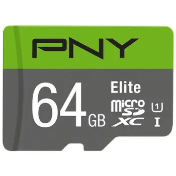 Kartelë memorie PNY Elite 64 GB MicroSDXC, Klasë 10, e gjelbër