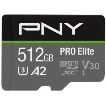 MicroSDXC PNY PRO Elite 512GB, Class 10, U3, V30
