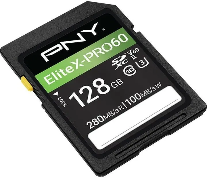 SD kartelë PNY EliteX-PRO60 128GB, Class 10, UHS-II, e zezë - 3