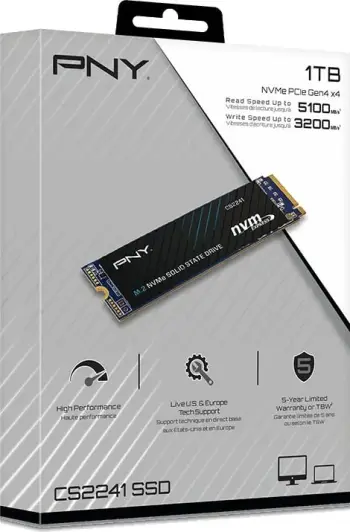 SSD i brendshëm PNY CS2241, M.2 NVMe PCIe 4.0, 1TB