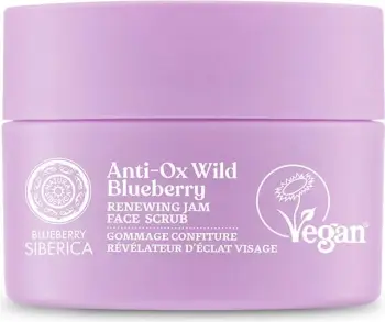 Scrub për fytyrë për femra Natura Siberica Blueberry Siberica vegan renewing, 50ml