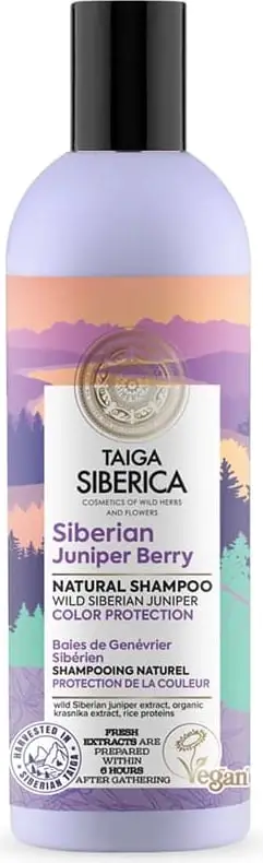Shampo flokësh Eurobio Lab Taiga Siberica, me manaferra dëllinje siberiane, mbrojtje ngjyre, 270 ml