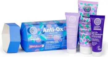 Set për kujdesin e fytyrës për femra Natura Siberica Blueberry Siberica Antioxidant, 3 copë