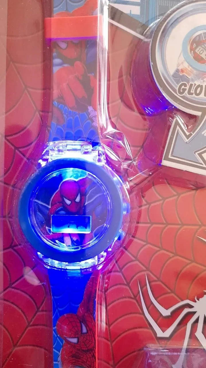Orë dore digjitale për fëmijë me Spiderman, me dritë - 3