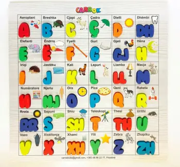 Puzzle alfabeti shqip, 36 shkronja