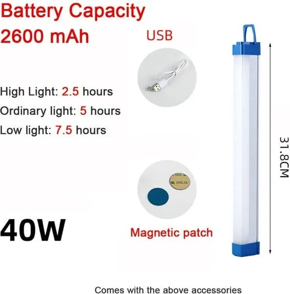 Llambë rimbushëse me USB, UN3481, 40W, 30cm - 2